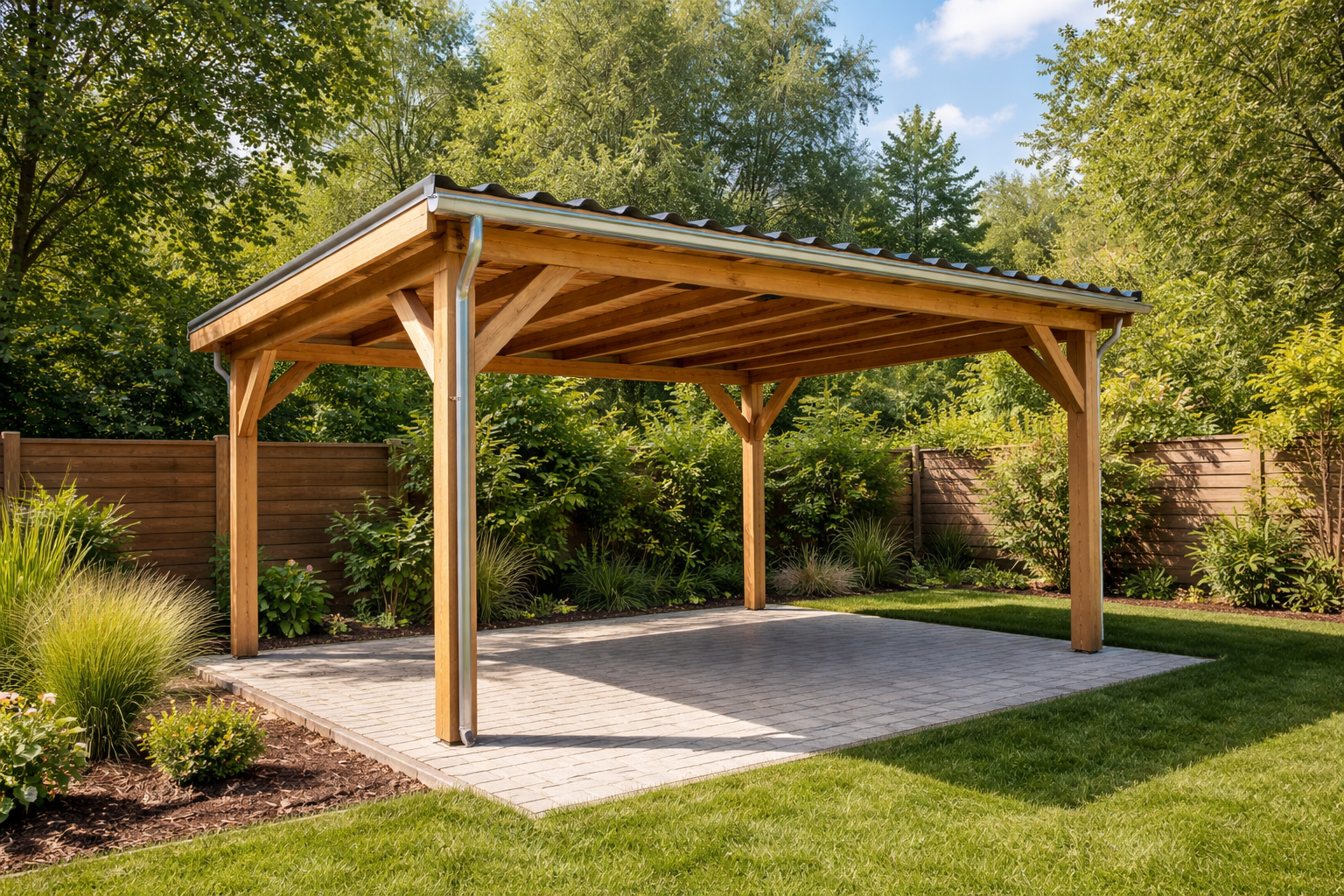 Holzcarport 3×6 m (Pultdach) Foto 2